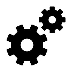 Cogwheel Gear Mechanism Solid Icon