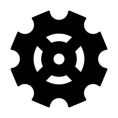 Obraz premium Cogwheel Gear Mechanism Solid Icon