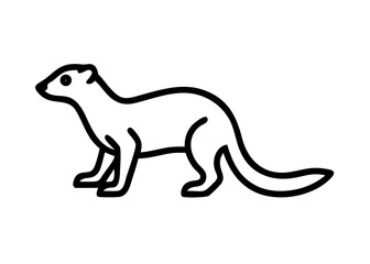 Fototapeta premium mongoose. animal icon.