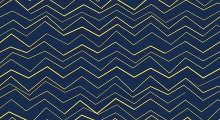 Golden Zigzags on Midnight Blue AI Generated