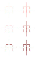 Red target scope. vector illustration 