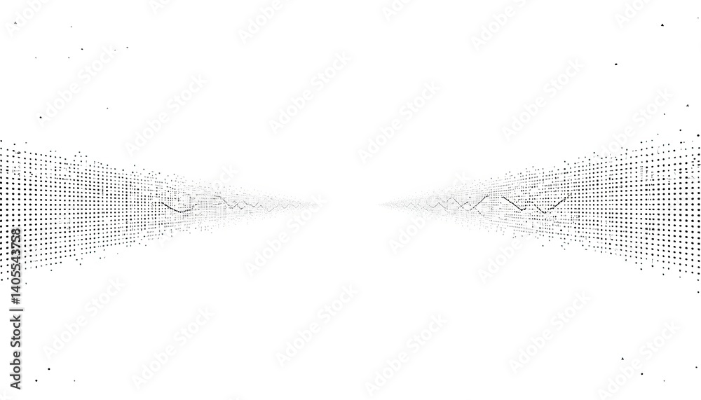 Poster dynamic visual patterns abstract digital space digital art minimalist environment wide angle depth p