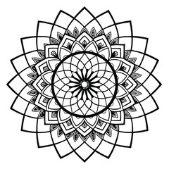 Obraz premium black and white snowflake