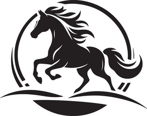 horse silhouette vector