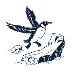 Fototapeta premium happy penguin cute penguin flying penguin, and lovely penguin vector