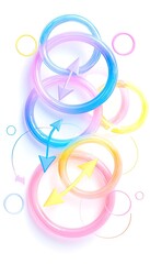 Obraz premium Colorful Rings Arrows Design