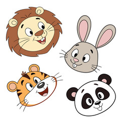 set of cartoon animals