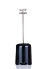 electric milk frother with double whisk head