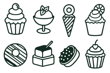 Minimalist Food Icon Collection – Vector Illustrations

