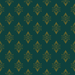 Damask pattern vector Perfect for bed sheets, carpets, and wallpapers, the seamless, vintage patterns add a touch of classic luxury to any fabric.