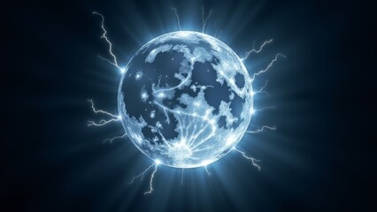 The Lightning Storm on the Blue Planet