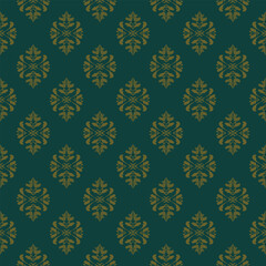 Damask pattern vector Perfect for bed sheets, carpets, and wallpapers, the seamless, vintage patterns add a touch of classic luxury to any fabric.