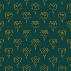 Damask pattern vector Perfect for bed sheets, carpets, and wallpapers, the seamless, vintage patterns add a touch of classic luxury to any fabric.