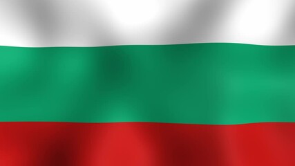 The waving flag of Bulgaria