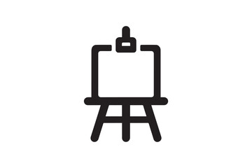 Naklejka premium simple Easel silhouette icon vector isolated in white background 