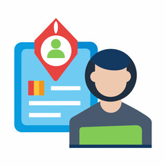 Identity Theft Warning Icon Vector Artwork