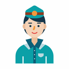 Airline Pilot Vector Illustration in Uniform