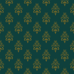 Damask pattern vector Perfect for bed sheets, carpets, and wallpapers, the seamless, vintage patterns add a touch of classic luxury to any fabric.