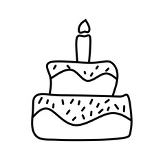 birthday cake vector illustration