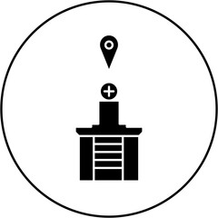 hospital location icon design