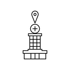 hospital location icon design