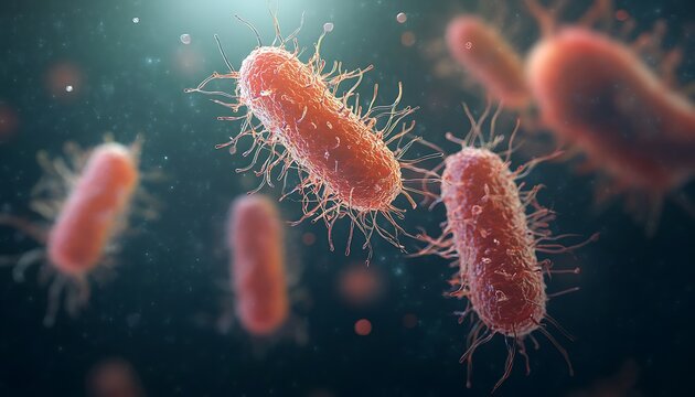 a close up of a pink bacteria