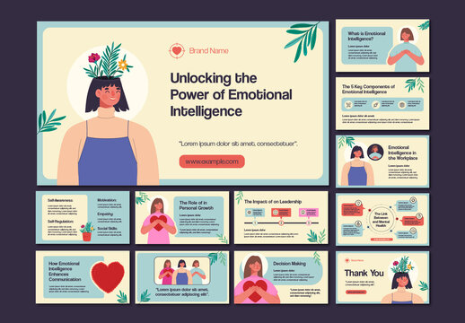 Beige And Red Emotional Intelligence Presentation Slides