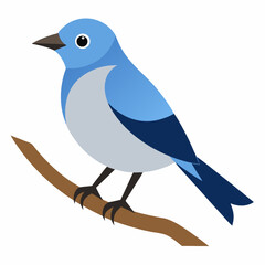 Nightingale bird vector art illustration