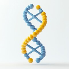 Colorful DNA double helix model