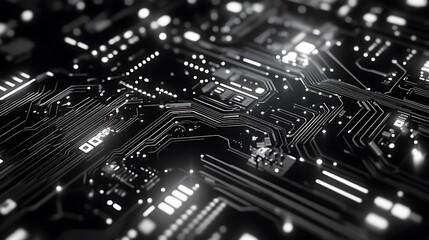 Obraz premium a close up of a circuit board