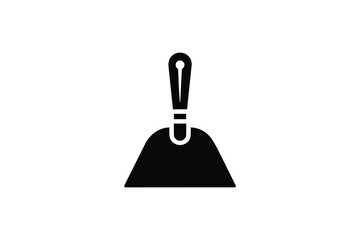 simple Dust pan silhouette icon vector isolated in white background