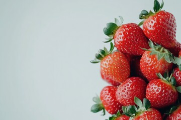strawberries on a white background