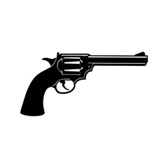 Revolver Silhouette vector illustration