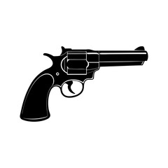 Revolver Silhouette vector illustration