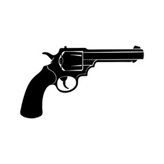 Revolver Silhouette vector illustration