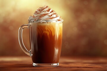Delicious pumpkin spiced latte coffee drink