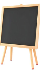 Isolated Chalkboard On Wooden Easel Displaying Education Concept Illustration