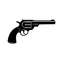 Revolver Silhouette vector illustration