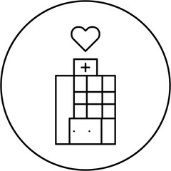 Fototapeta premium love hospital icon design