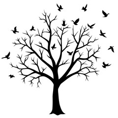 Obraz premium tree with birds