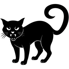 Obraz premium black and white cat