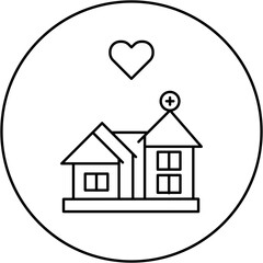 love hospital icon design