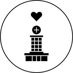 love hospital icon design