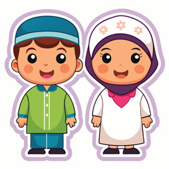 Cartoon Muslim Children