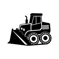 Bulldozer Silhouette vector illustration