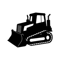 Bulldozer Silhouette vector illustration