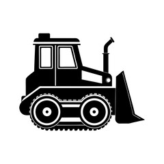 Bulldozer Silhouette vector illustration