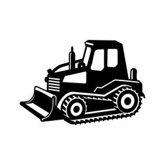 Bulldozer Silhouette vector illustration