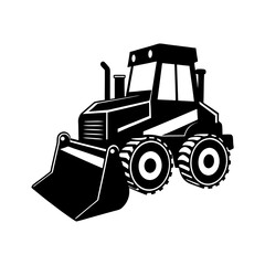 Bulldozer Silhouette vector illustration