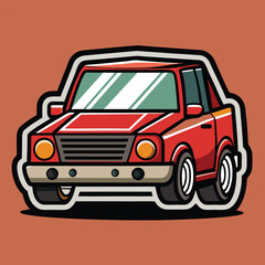 Cartoon Red Car (1)